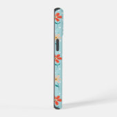 花カラフル繊細な模様 iPhone 15ケース (右側面)
