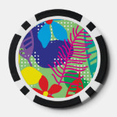 花カラフル背 ポーカーチップ (裏面)