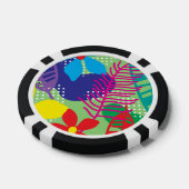 花カラフル背 ポーカーチップ (シングル)