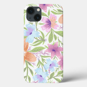 花カラフル自然エレガントヴィンテージ iPhone 13ケース