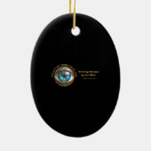 花カラフル花びらターコイズサードアイハムサ セラミックオーナメント (裏面)