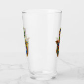 花カラフル花びらターコイズサードアイハムサ タンブラーグラス (左)