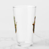 花カラフル花びらターコイズサードアイハムサ タンブラーグラス (右)