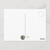 花カラフル花びらターコイズサードアイハムサ ポストカード (裏面)