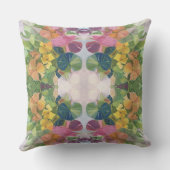 花カラフル花びら水彩模様絵を描の アウトドアクッション (裏面)