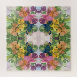 花カラフル花びら水彩模様絵を描の ジグソーパズル