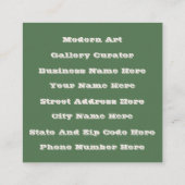 花カラフル花びら水彩模様絵を描の スクエア名刺 (裏面)