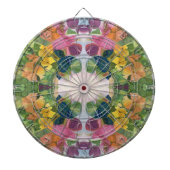 花カラフル花びら水彩模様絵を描の ダーツボード (正面)