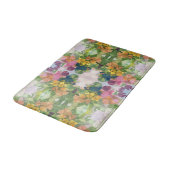花カラフル花びら水彩模様絵を描の バスマット (アングル)
