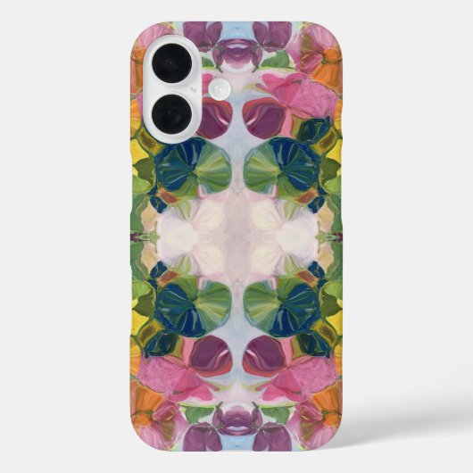 花カラフル花びら水彩模様絵を描の Case-Mate iPhoneケース (裏面)