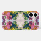 花カラフル花びら水彩模様絵を描の Case-Mate iPhoneケース (裏面 (横))