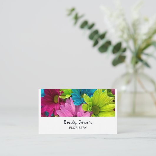 花カラフル花屋 名刺 (スタンド正面)