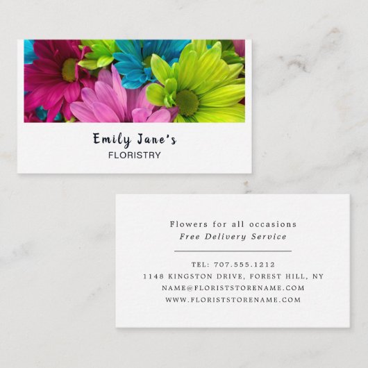 花カラフル花屋 名刺 (正面/裏面)