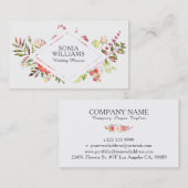 花カラフル花束ウェディングプランナー 名刺 (正面/裏面)