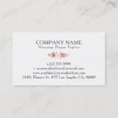 花カラフル花束ウェディングプランナー 名刺 (裏面)