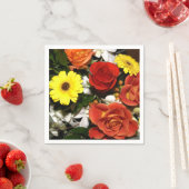 花カラフル花束写真 スタンダードカクテルナプキン (インサイチュ)