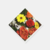 花カラフル花束写真 スタンダードカクテルナプキン (角)