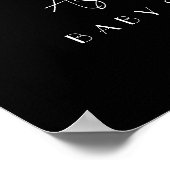 花カラフル花束赤ちゃんシャワー ポスター (角)