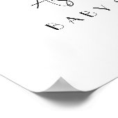 花カラフル花束赤ちゃんシャワー ポスター (角)