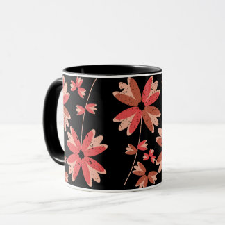花カラフル花柄 マグカップ