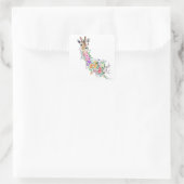 花カラフル花花花花花キリン スクエアシール (バッグ)