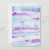 花カラフル花花花花花水彩結婚式の招待 招待状 (裏面)