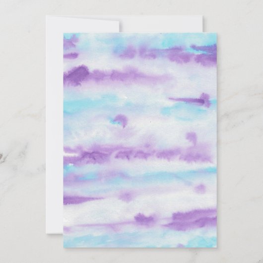 花カラフル花花花花花水彩結婚式の招待 招待状 (裏面)