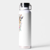 花カラフル花花花花花瓶 ウォーターボトル (背面)