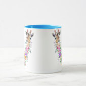 花カラフル花花花花花花花花キリン マグカップ (中央)