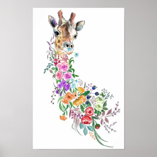 花カラフル花花花花花花花花花花花花絵画ポスター ポスター (正面)