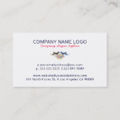 花カラフル花花花花花花花花花鳥類 名刺 (裏面)