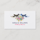 花カラフル花花花花花花花花花鳥類 名刺 (正面)