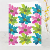 花カラフル花 カード (黄色い花)