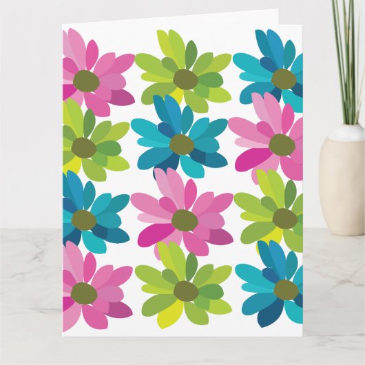 花カラフル花 カード (正面)
