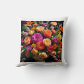 花カラフル花 クッション (裏面)