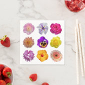 花カラフル花 スタンダードカクテルナプキン (インサイチュ)