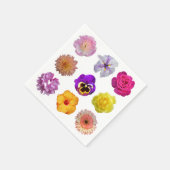 花カラフル花 スタンダードカクテルナプキン (角)