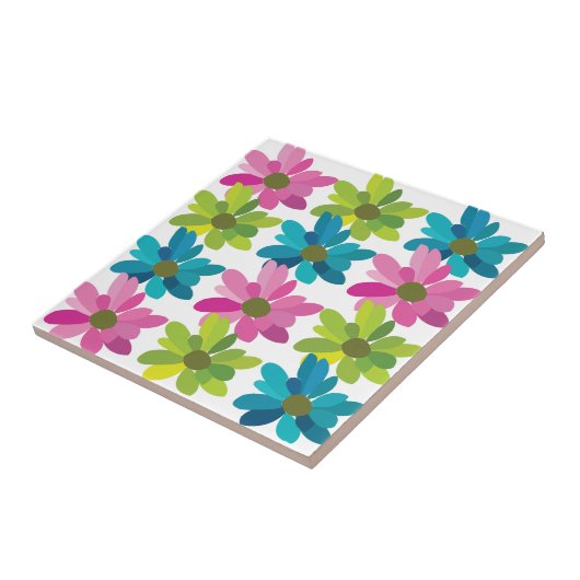 花カラフル花 タイル (側面)