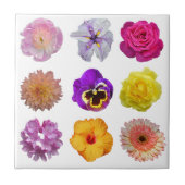 花カラフル花 タイル (正面)