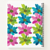 花カラフル花 ノートブック (裏面)