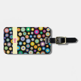 花カラフル花 ラゲッジタグ
