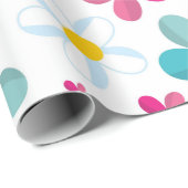 花カラフル花 ラッピングペーパー (ロールコーナー)