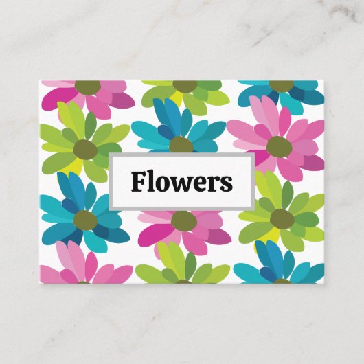 花カラフル花 名刺 (正面)