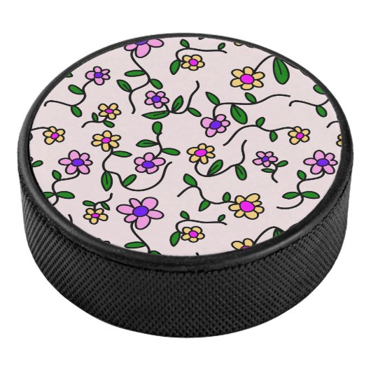 花カラフル花、花の柄、緑、ぼほ アイスホッケーパック (3/4)