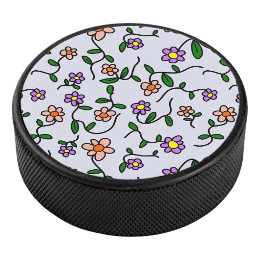 花カラフル花、花の柄、緑、ぼほ アイスホッケーパック (3/4)