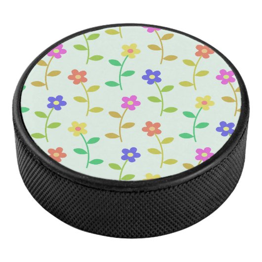 花カラフル花、花の柄、緑、ぼほ アイスホッケーパック (3/4)