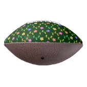 花カラフル花、花の柄、緑、ぼほ アメリカンフットボール (回転270)