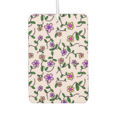 花カラフル花、花の柄、緑、ぼほ カーエアーフレッシュナー (正面)