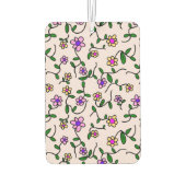 花カラフル花、花の柄、緑、ぼほ カーエアーフレッシュナー (裏面)