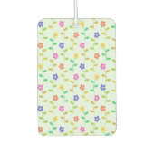 花カラフル花、花の柄、緑、ぼほ カーエアーフレッシュナー (正面)